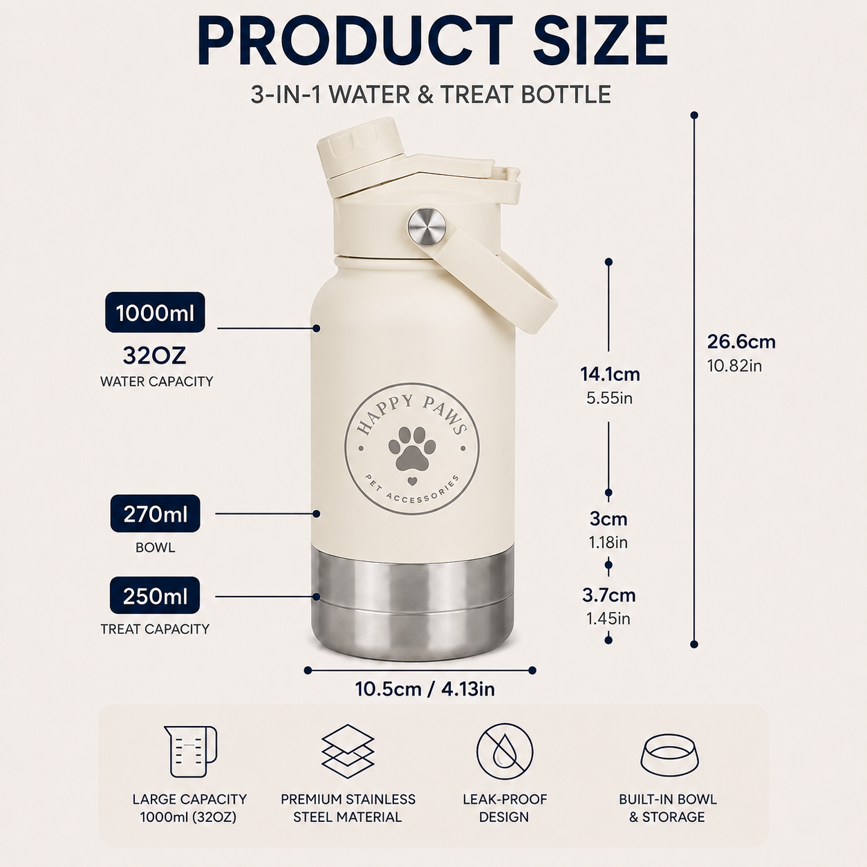 3 in 1 Water bottle