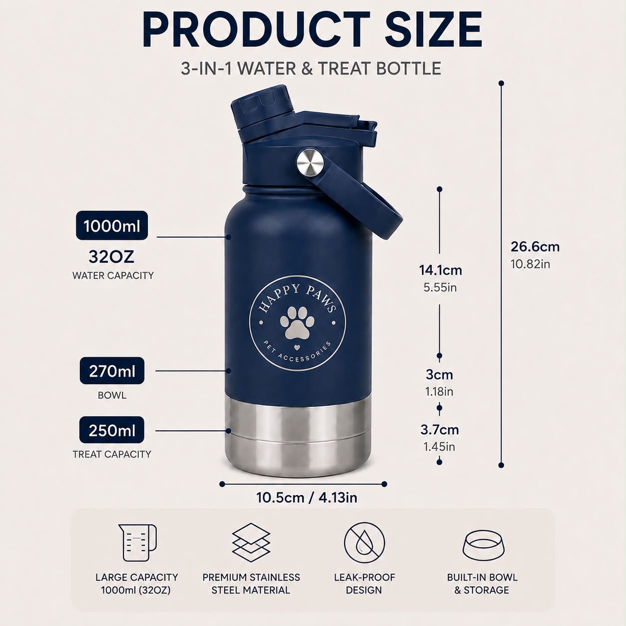 3 in 1 Water Bottle