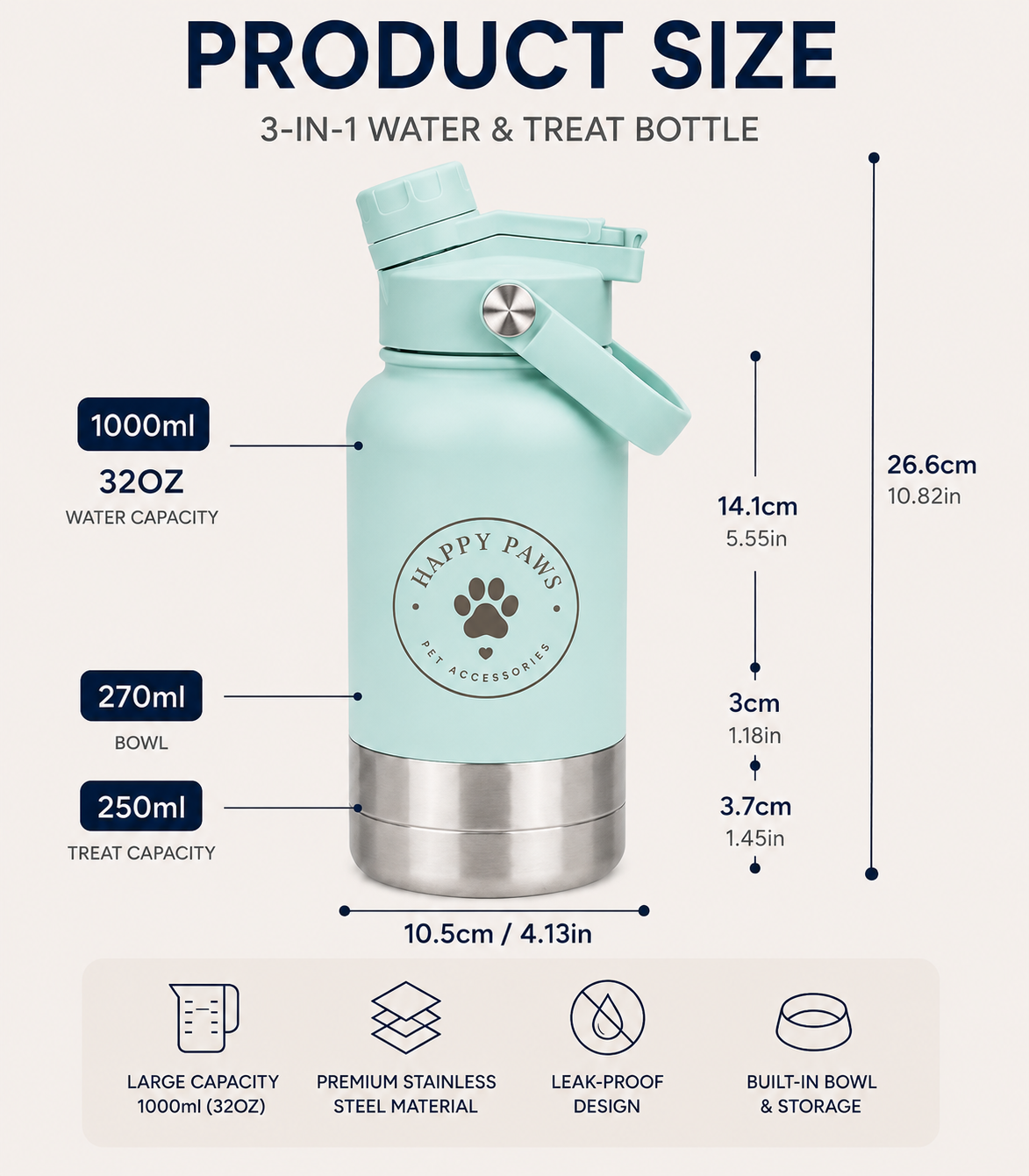 3 in 1 Water Bottles