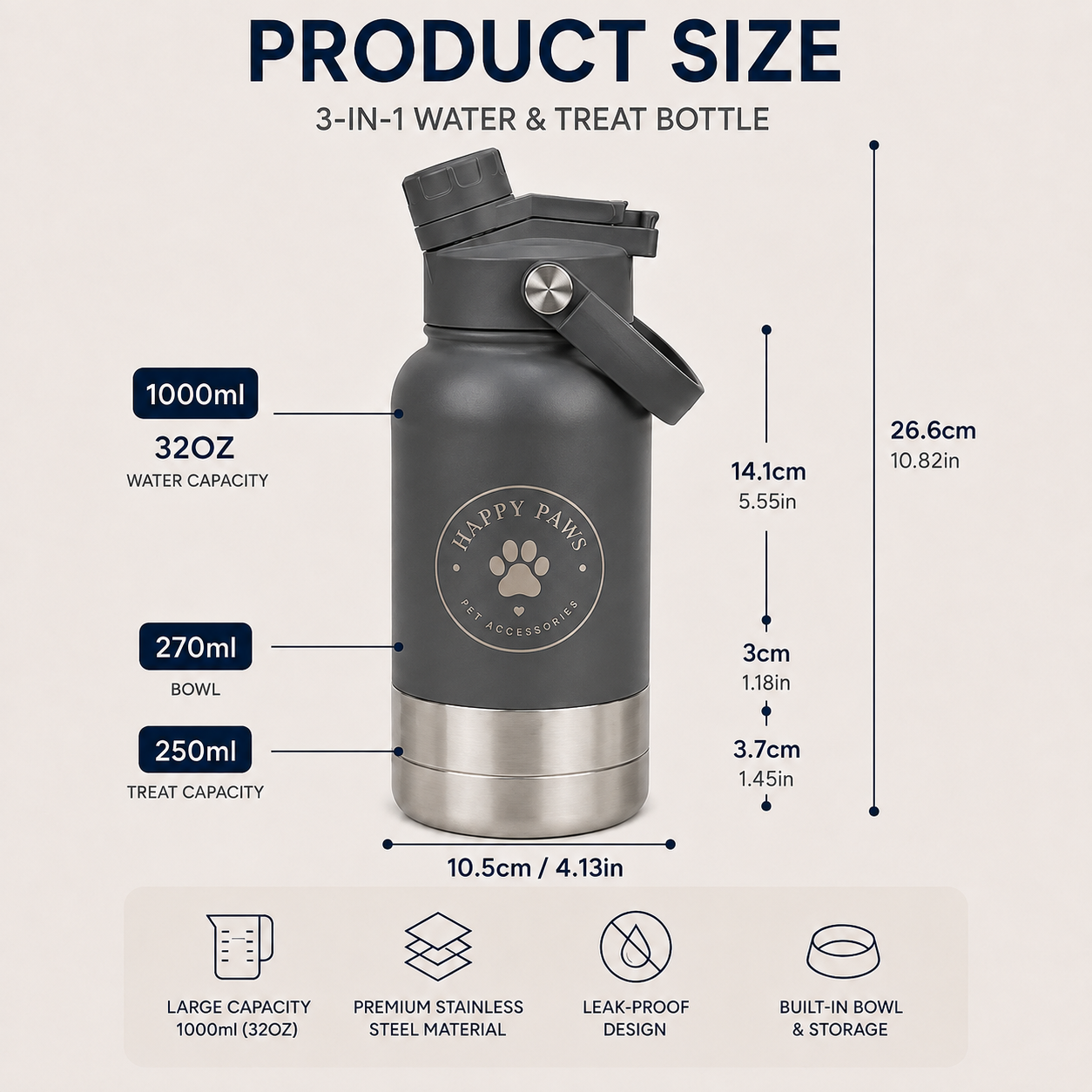 3 in 1 Water Bottles